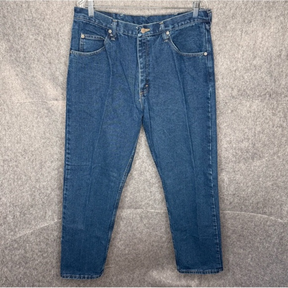 Wrangler Men’s Five Star Premium Denim Relaxed Fit Jeans‎ Set of 2- Sz 36x32 - Picture 8 of 14